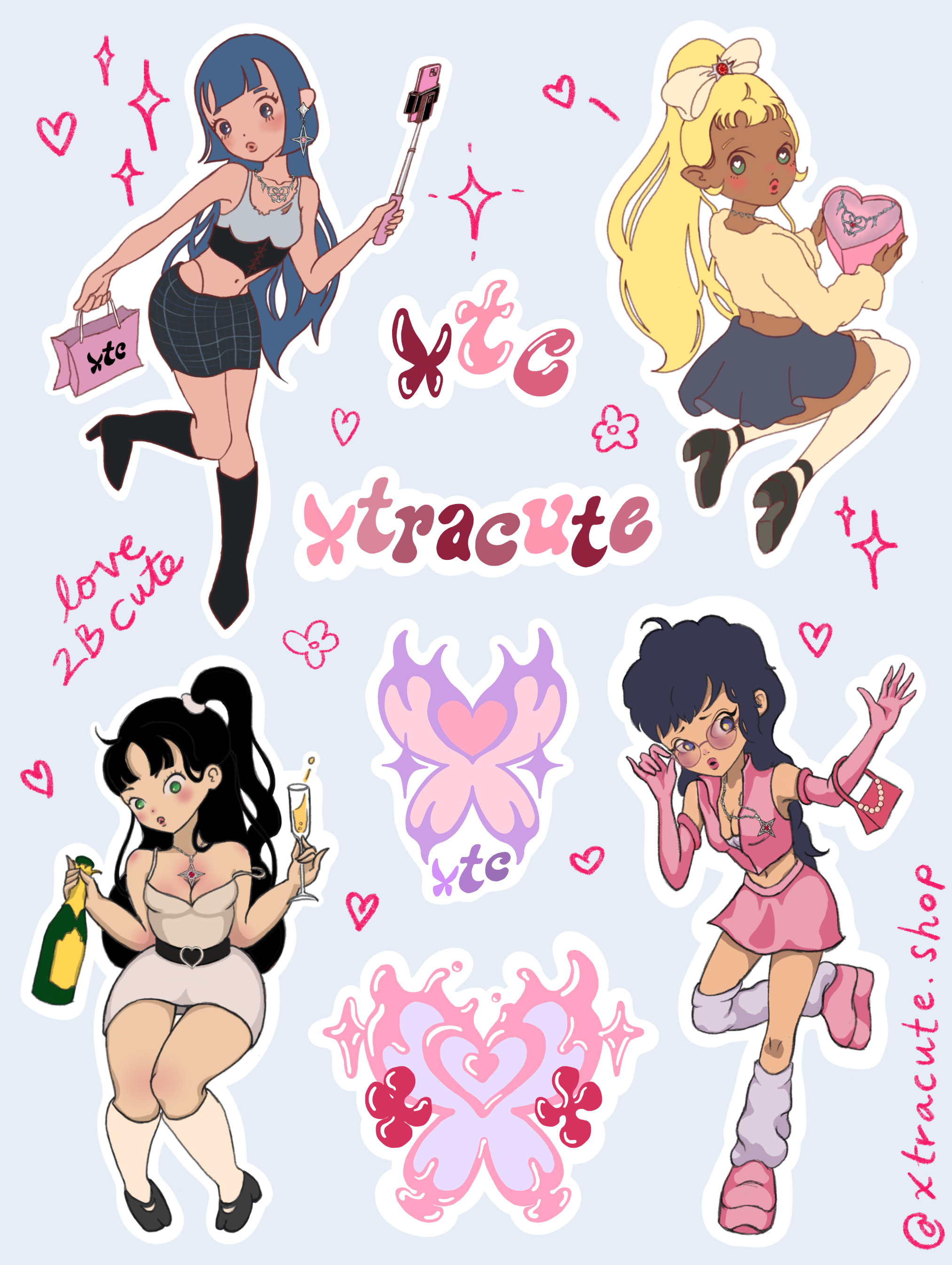 xtc Girly Stickers